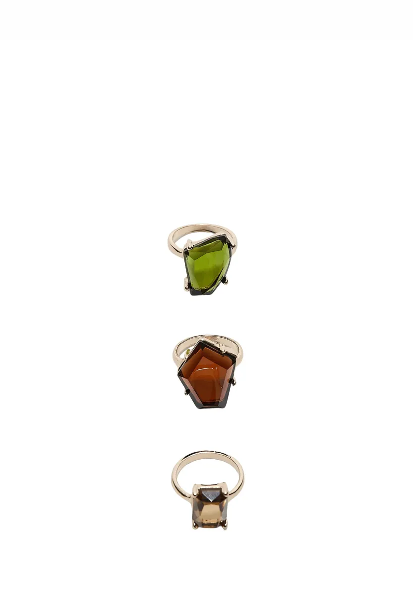 SET OF 3 PACK COMBINED - Ring - metallic grey