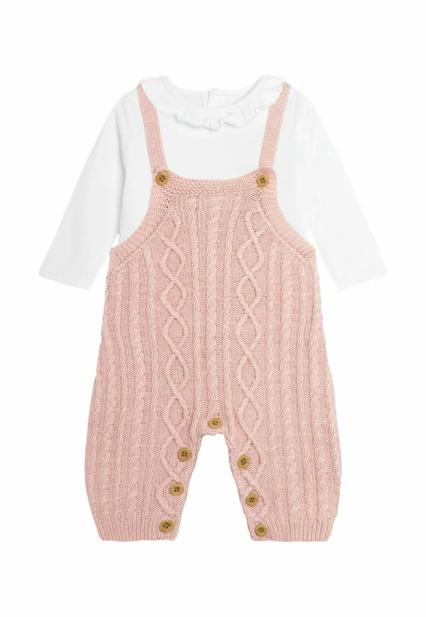 SET- REGULAR FIT - Latzhose - pink