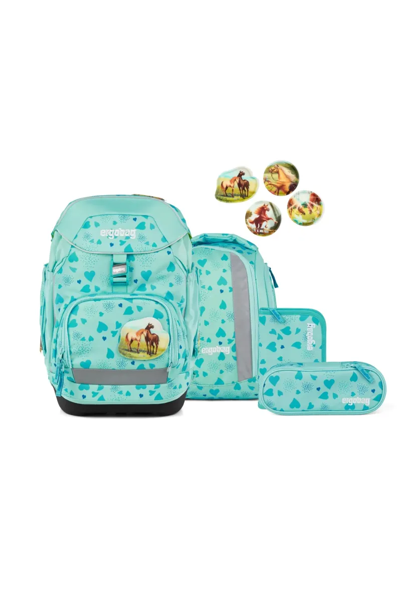 SET - Schulranzen Set - reitbärtraum  türkis