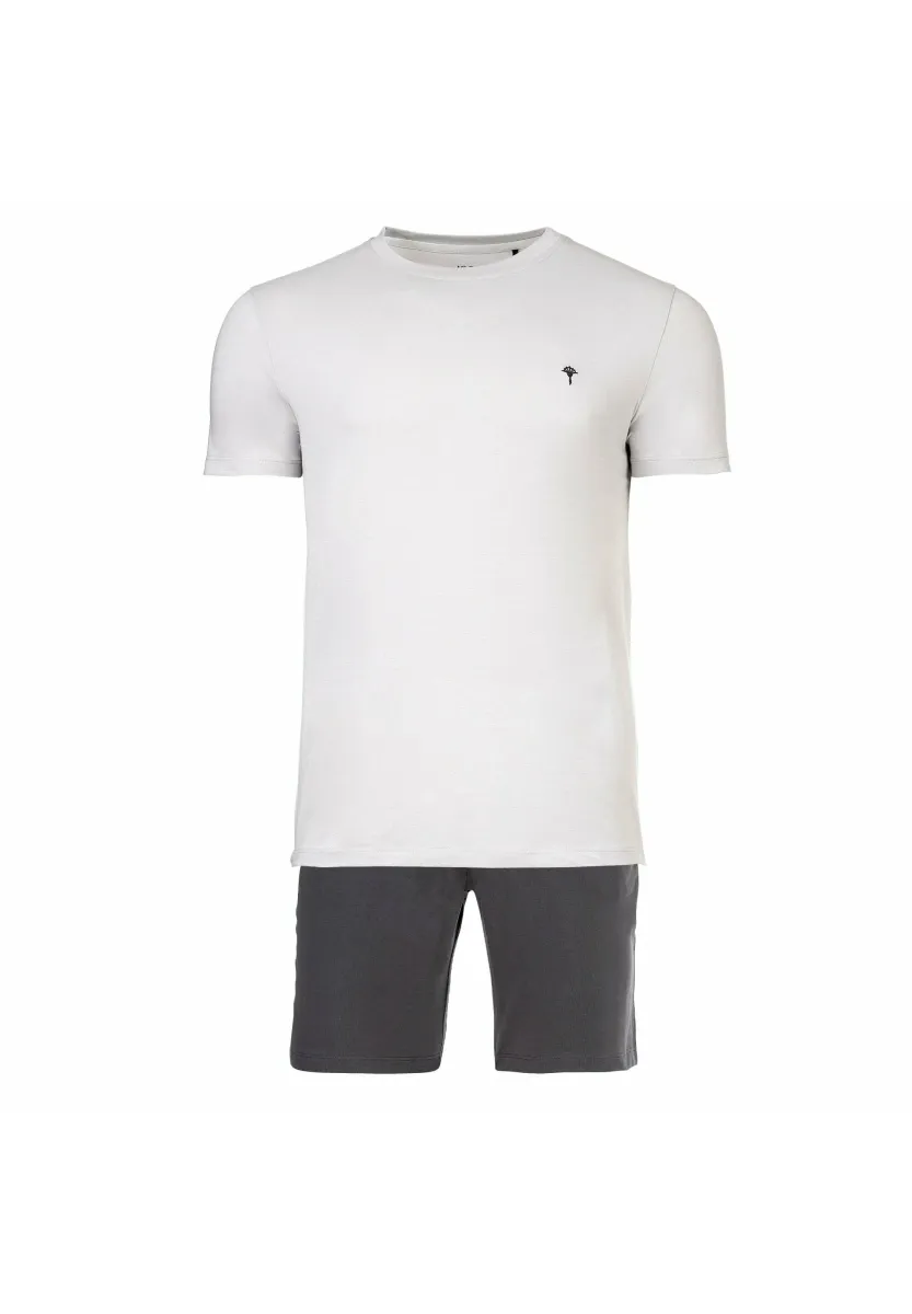 SET, SHORTY, LOGO, STRETCH CORE - Pyjama - grau