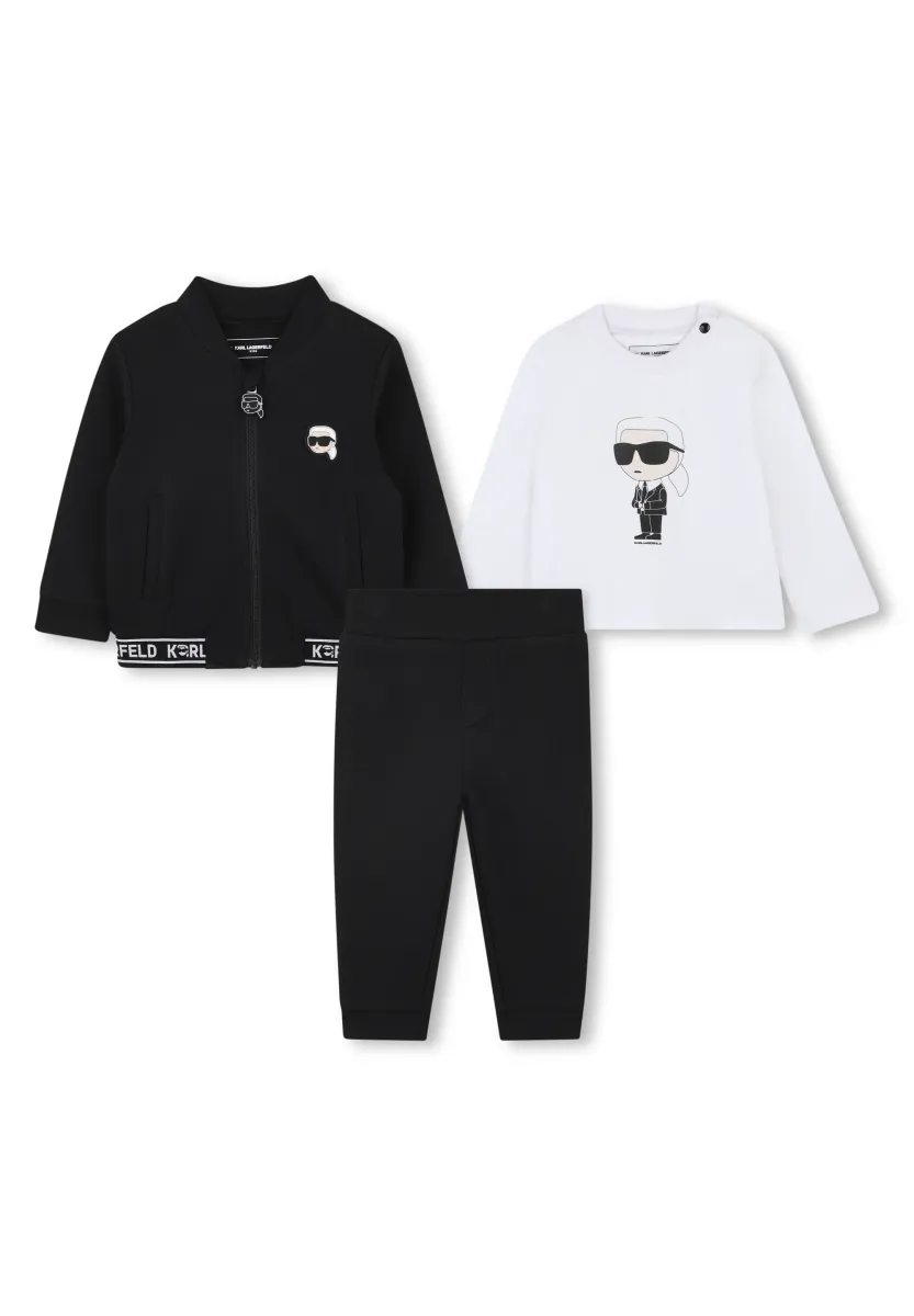 SET - Sweatjacke - black
