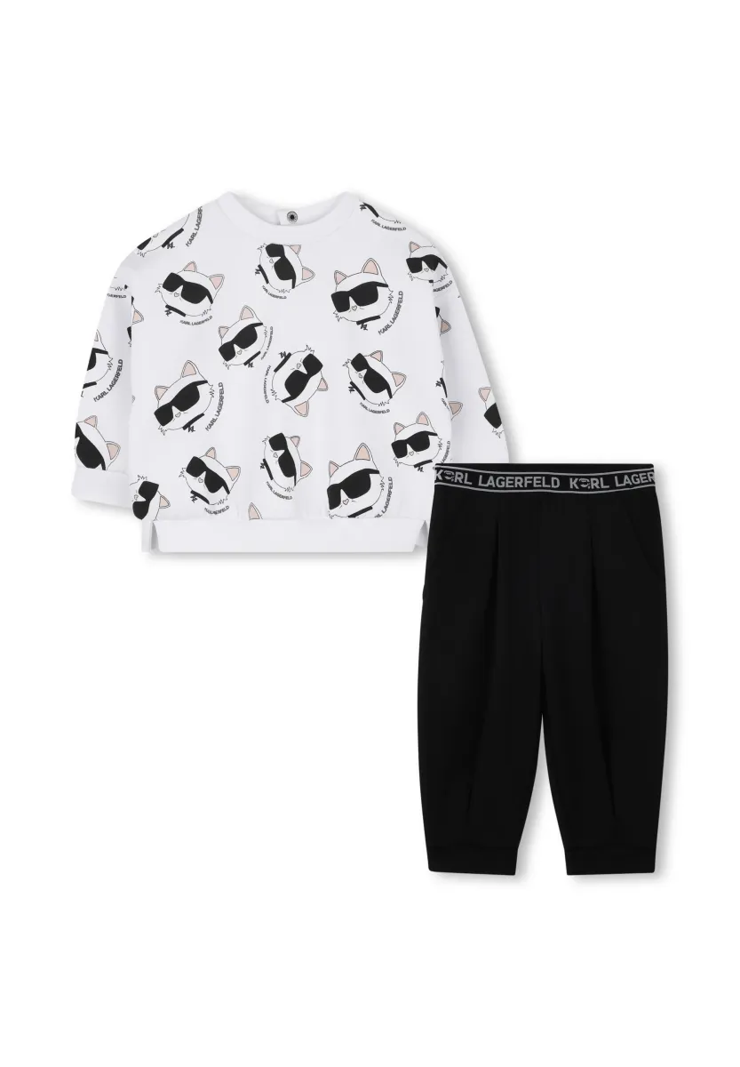 SET - Sweatshirt - white/black