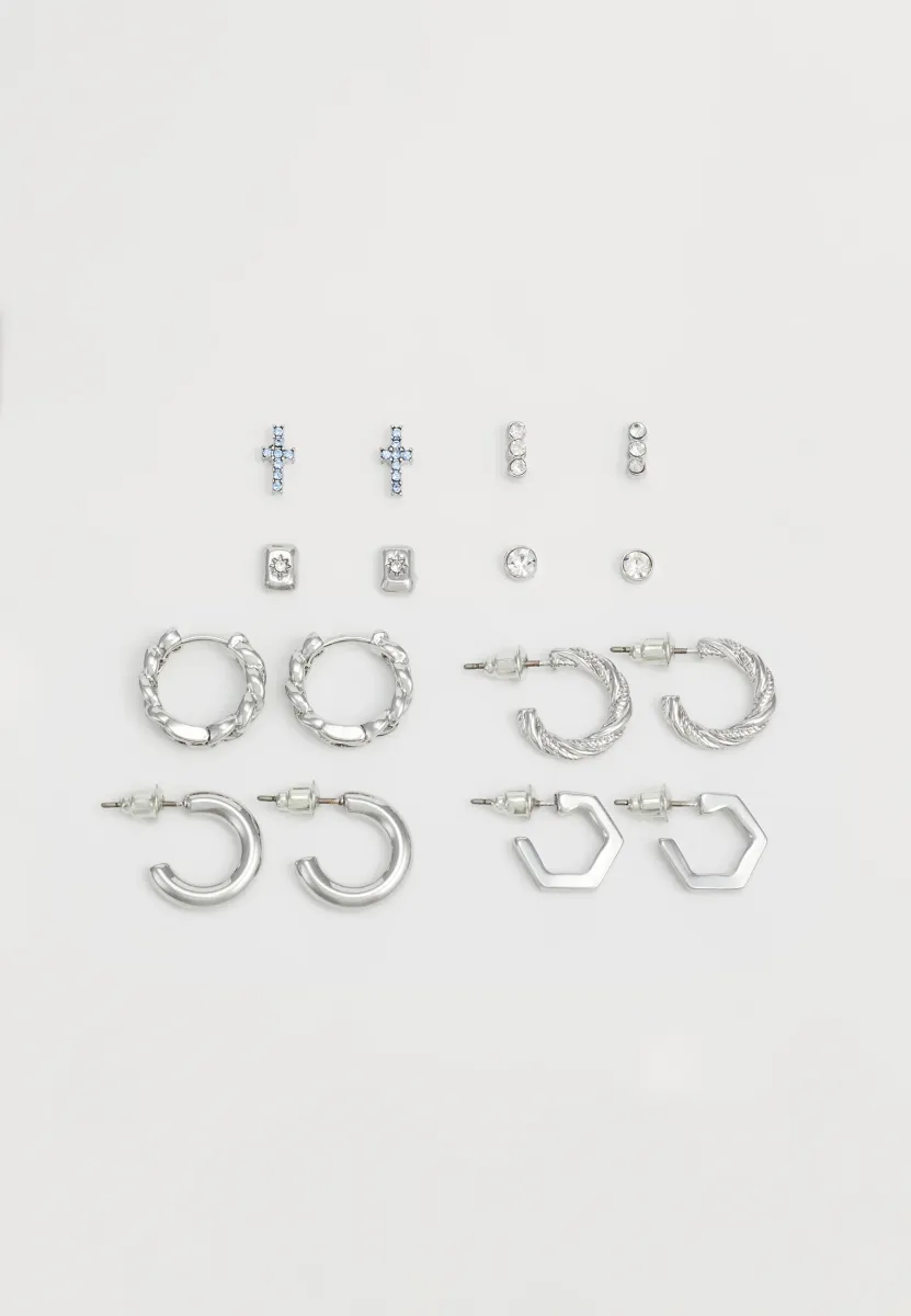 SET UNISEX - Ohrringe - silver-coloured