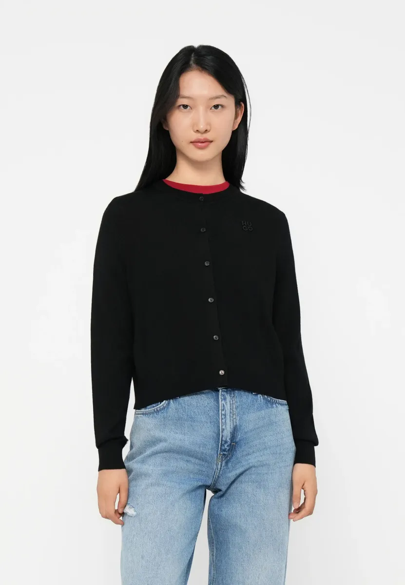 SFABRI - Strickjacke - black