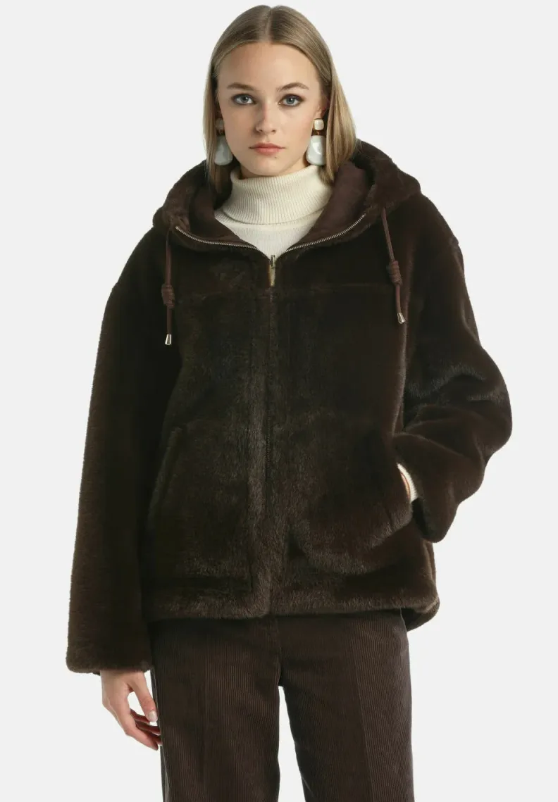SHANGAI - Kunstlederjacke - marrone
