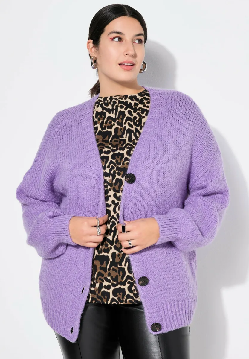 SHAPE BALLON-LANGARM - Strickjacke - lilac