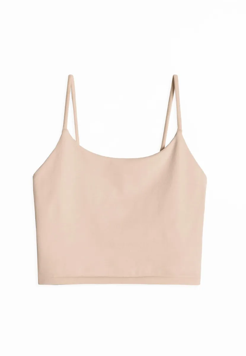 SHAPE SEAMLESS STRAP SINGLET - Top - beige