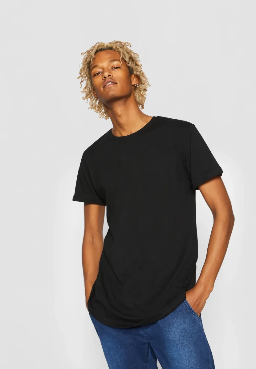 SHAPED LONG - T-Shirt basic - black