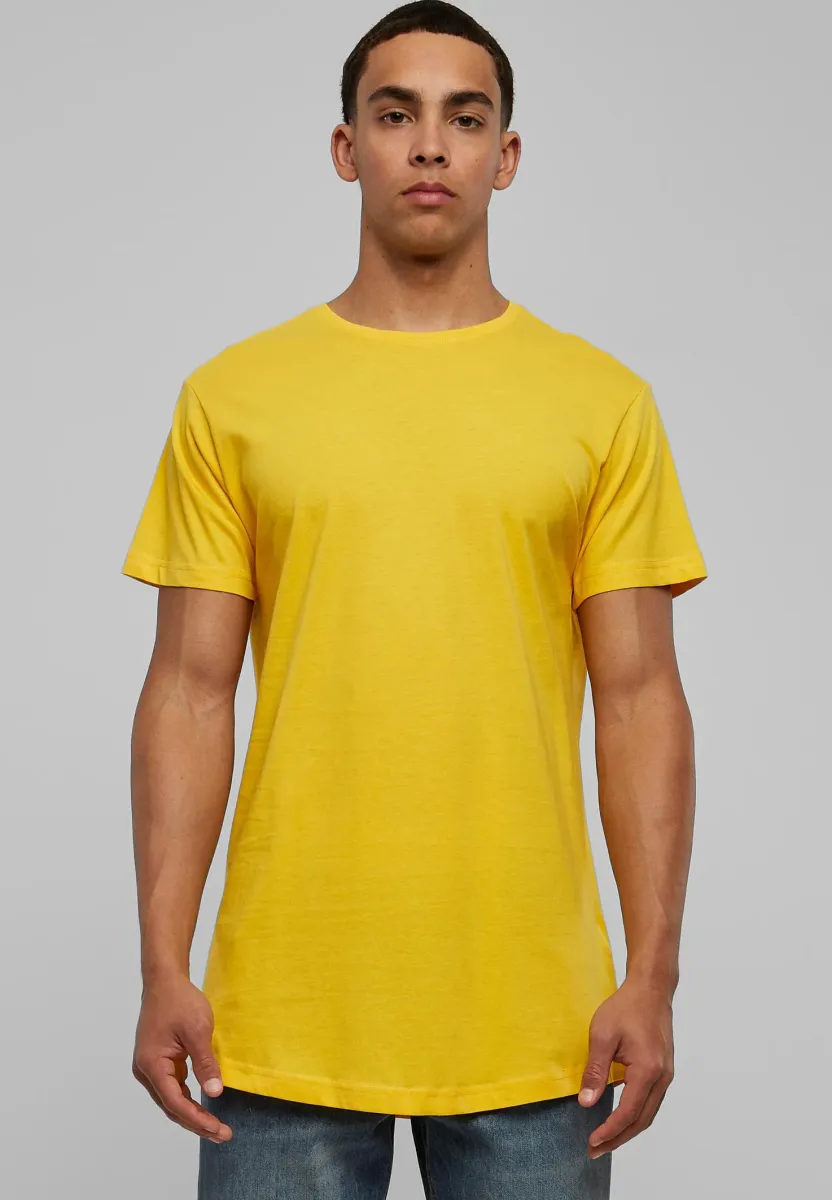 SHAPED LONG - T-Shirt basic - powderyellow