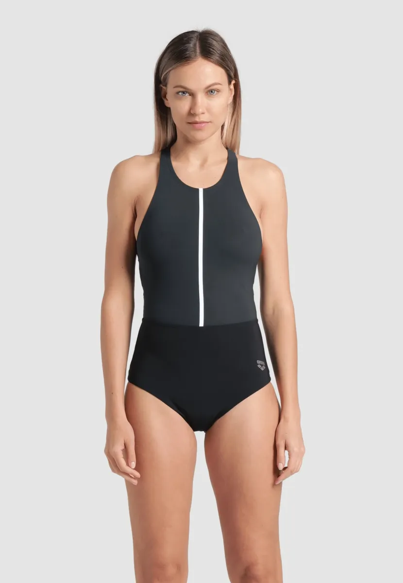 SHAPEWEAR SILVIA B-CUP - Badeanzug - black night/grey/white