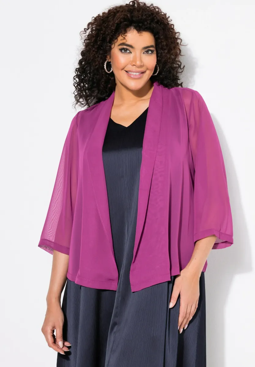 SHAWL COLLARED - Leichte Jacke - plum