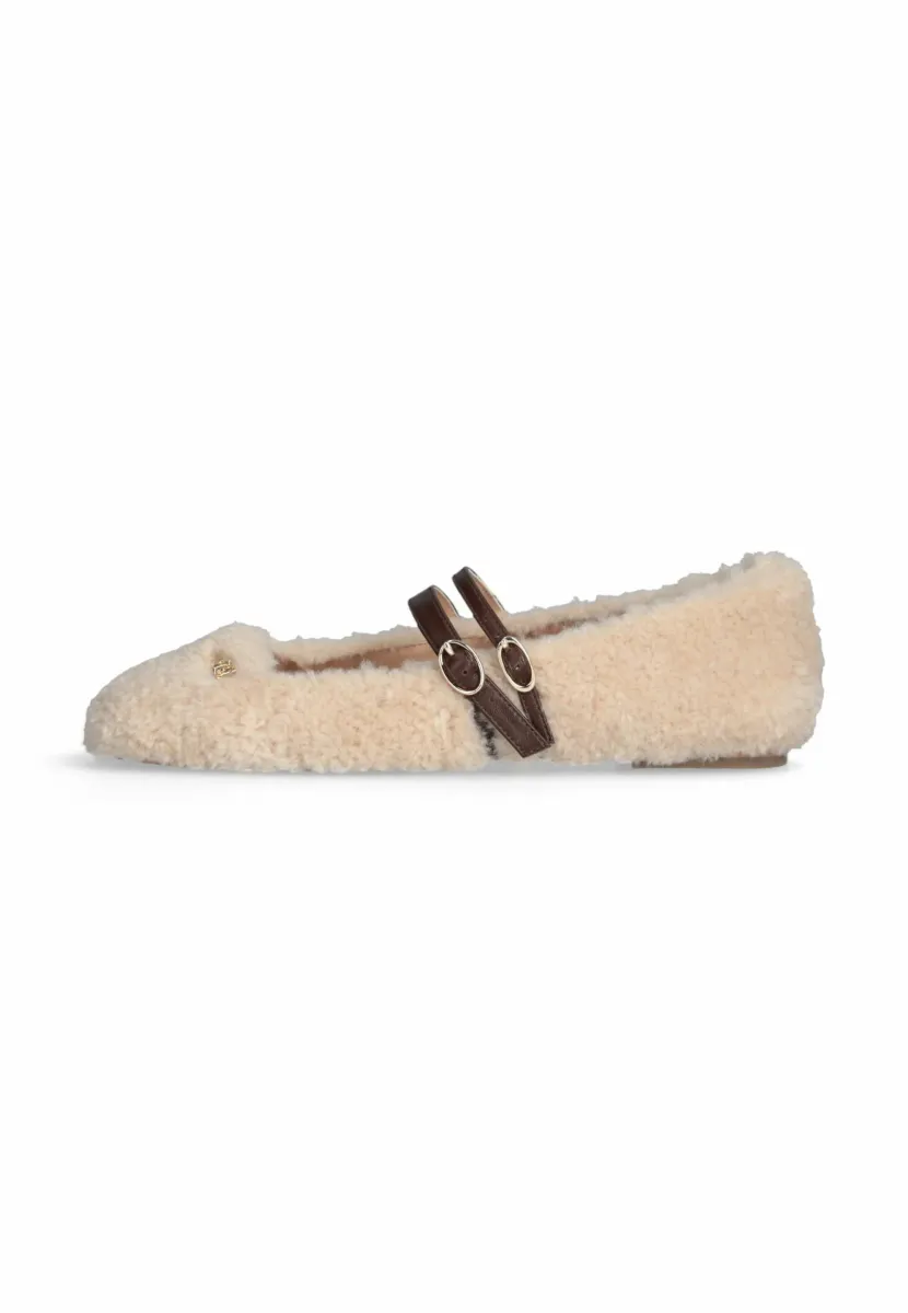 SHEARLING-EFFECT  - Riemchenballerina - pink
