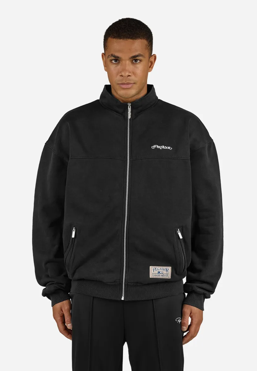 SHELBY DOUBLE LAYER TRACK JACKET - Sweatjacke - vintage black