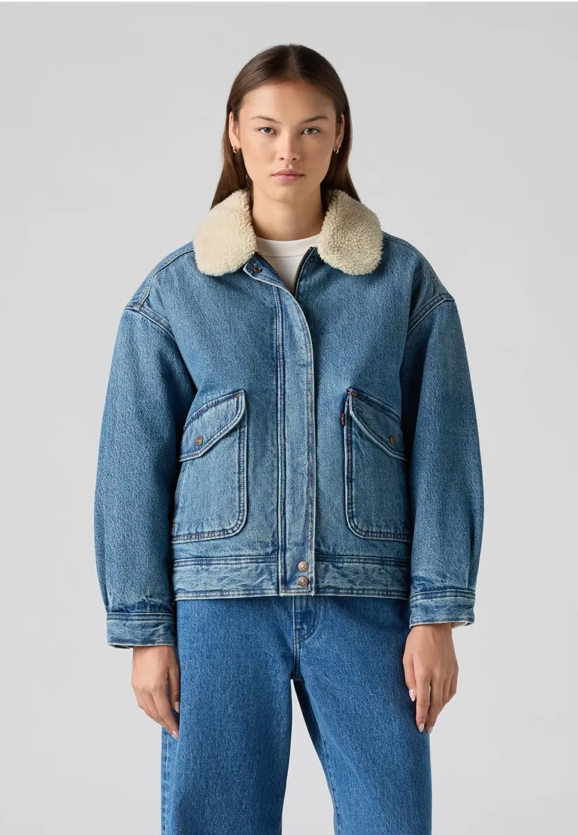 SHERPA BOMBER - Jeansjacke - turning heads