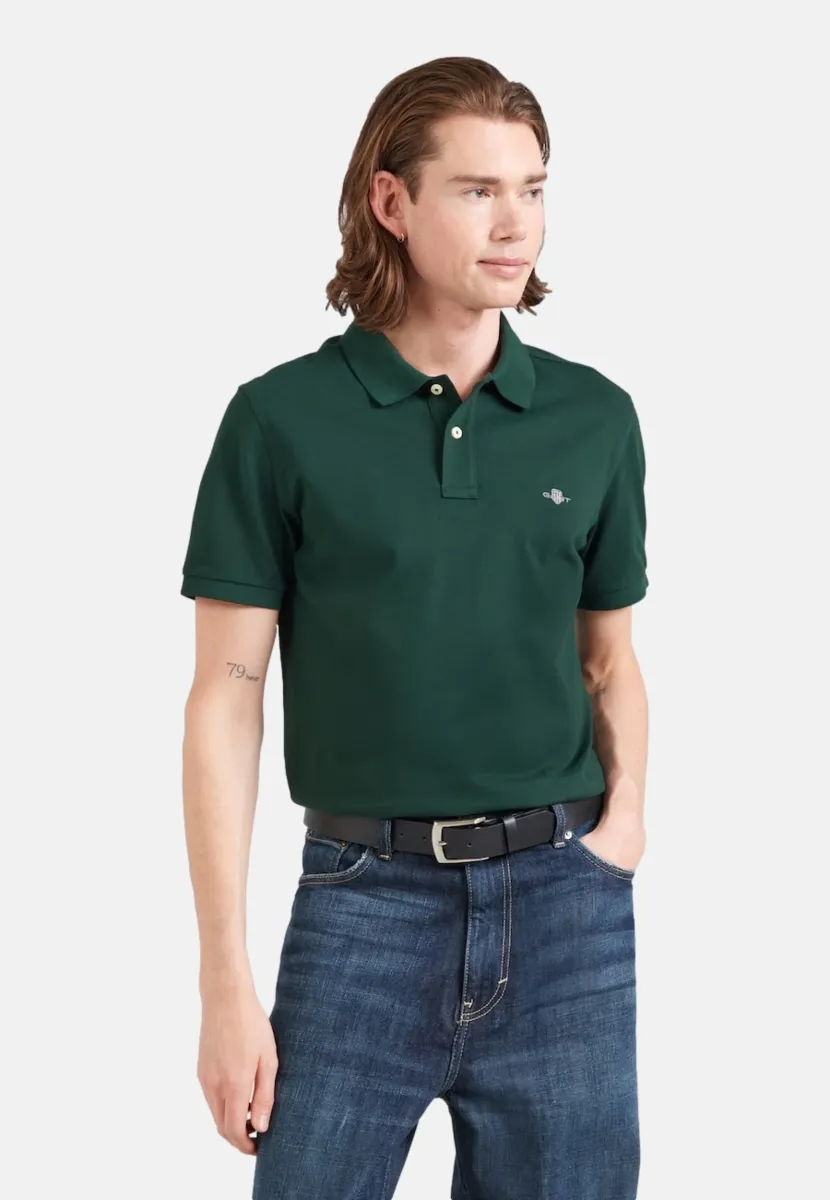 SHIELD KURZARM  - Poloshirt - dunkelgrün