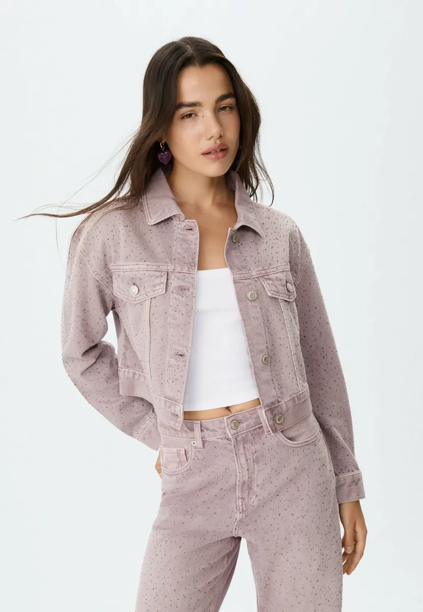 SHIMMER - Jeansjacke - lilac