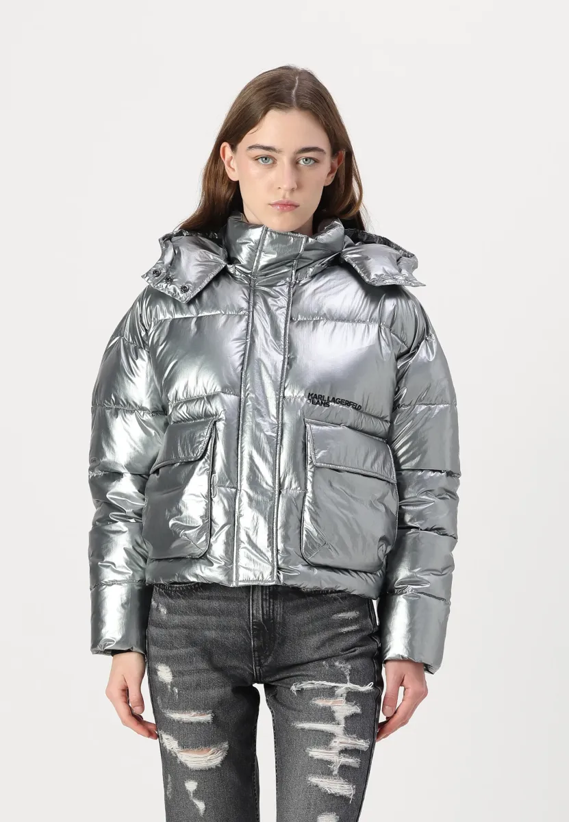 SHINY PUFFER - Winterjacke - metallic grey
