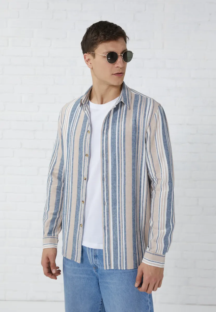 SHIRT-LINEN BLEND - Hemd - multi-coloured