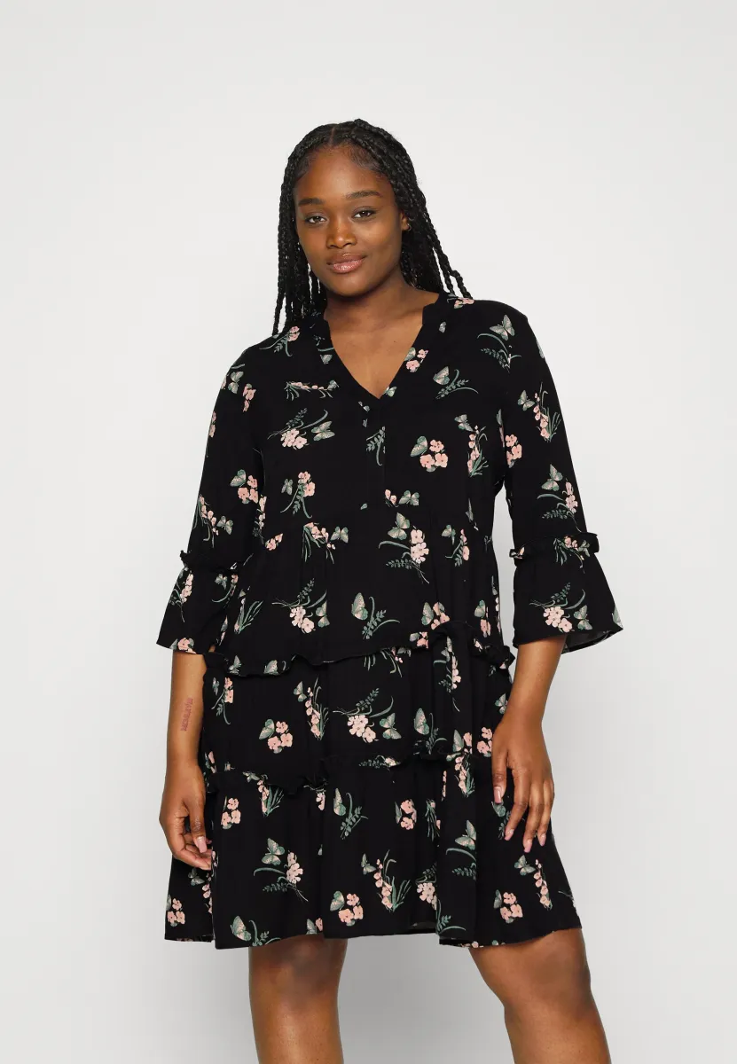 SHORT DRESS - Freizeitkleid - black/ann