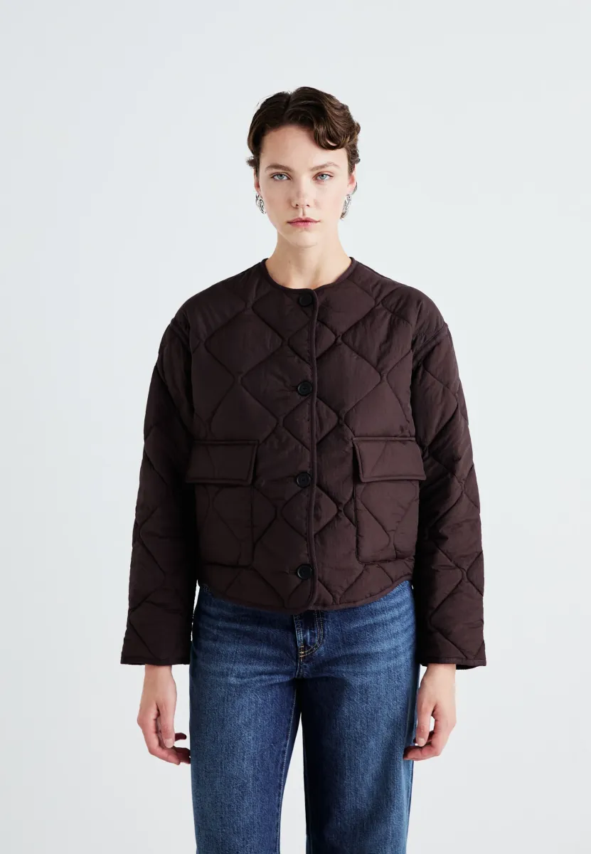 SHORT JACKET - Übergangsjacke - dark brown