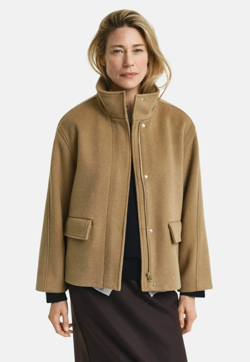 SHORT JACKET WITH ZIP - Leichte Jacke - warm khaki