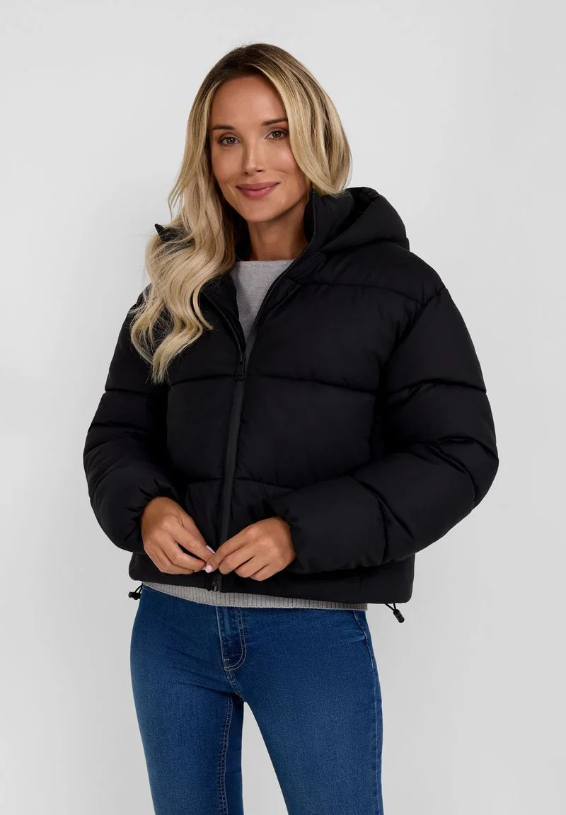 SHORT PADDED WITH ZIP POCKETS - Winterjacke - black
