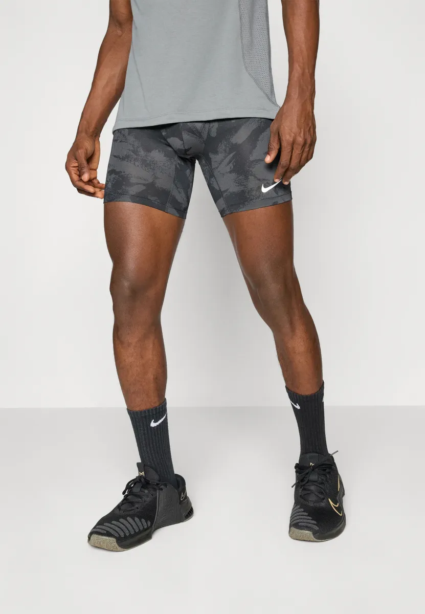 SHORT PRINT - Tights - anthracite/white