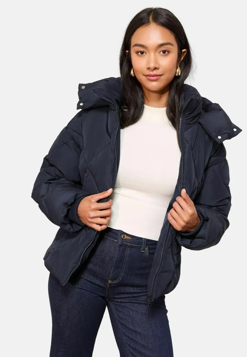 SHORT QUILTED PUFFER  - Winterjacke - navy