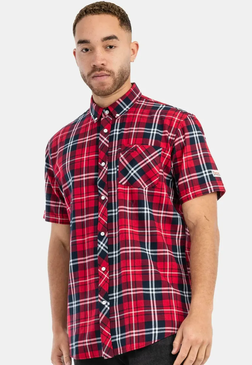 SHORT SLEEVE BRIXWORTH - Hemd - red dark navy white