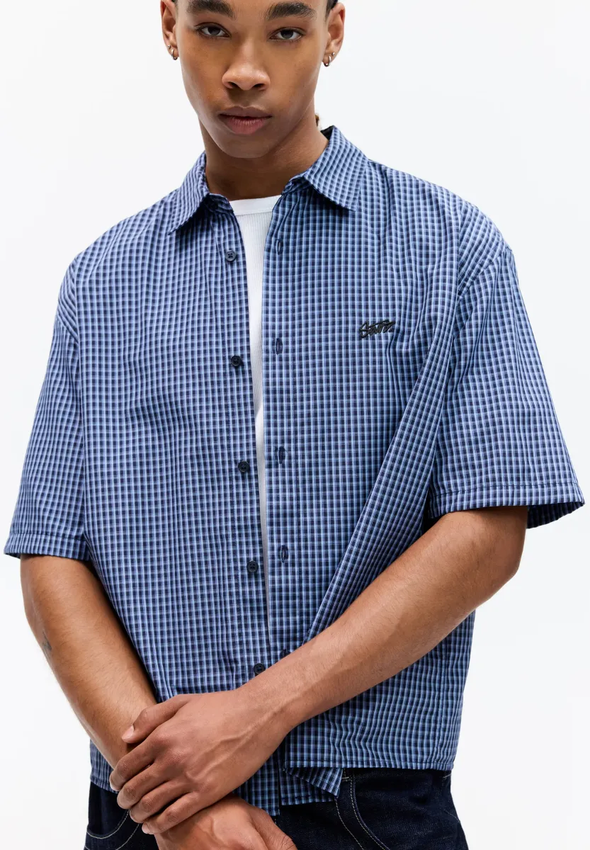 SHORT SLEEVE CHECK STWD - Hemd - blue