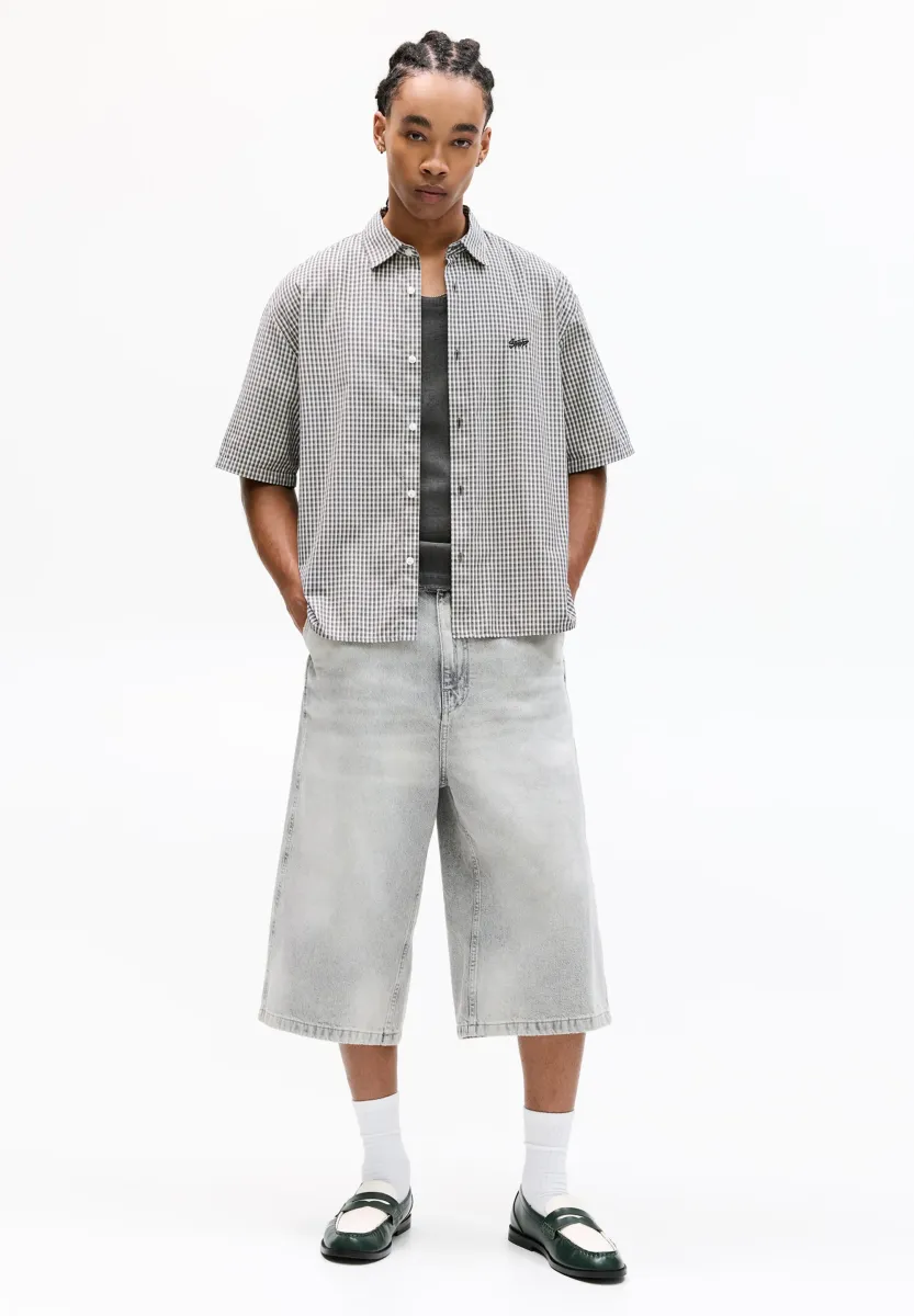 SHORT SLEEVE CHECK STWD - Hemd - dark grey