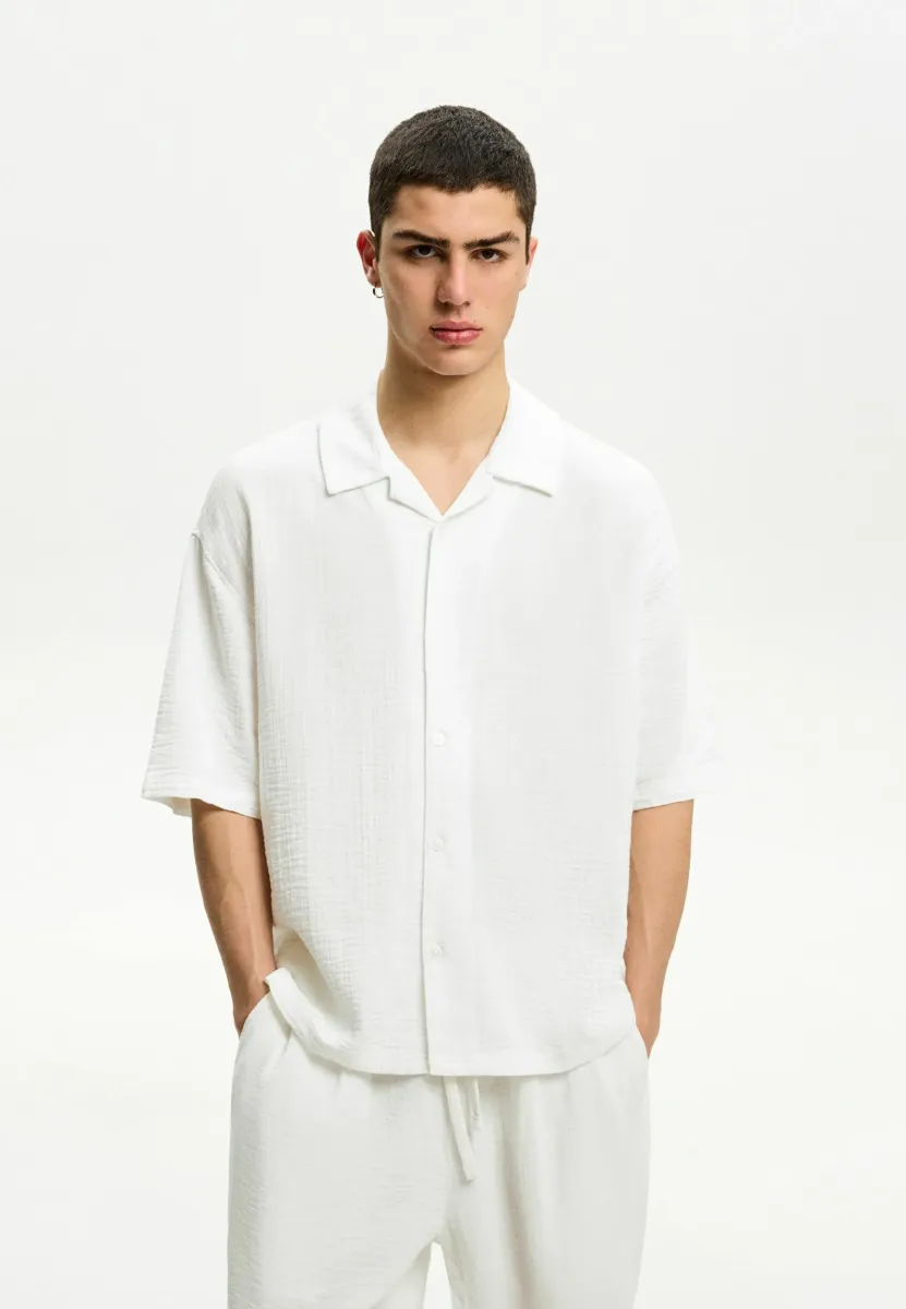 SHORT SLEEVE CREPE  - Hemd - white
