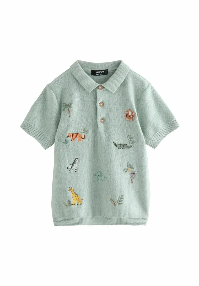 SHORT SLEEVE EMBROIDERED - Poloshirt - mineral blue