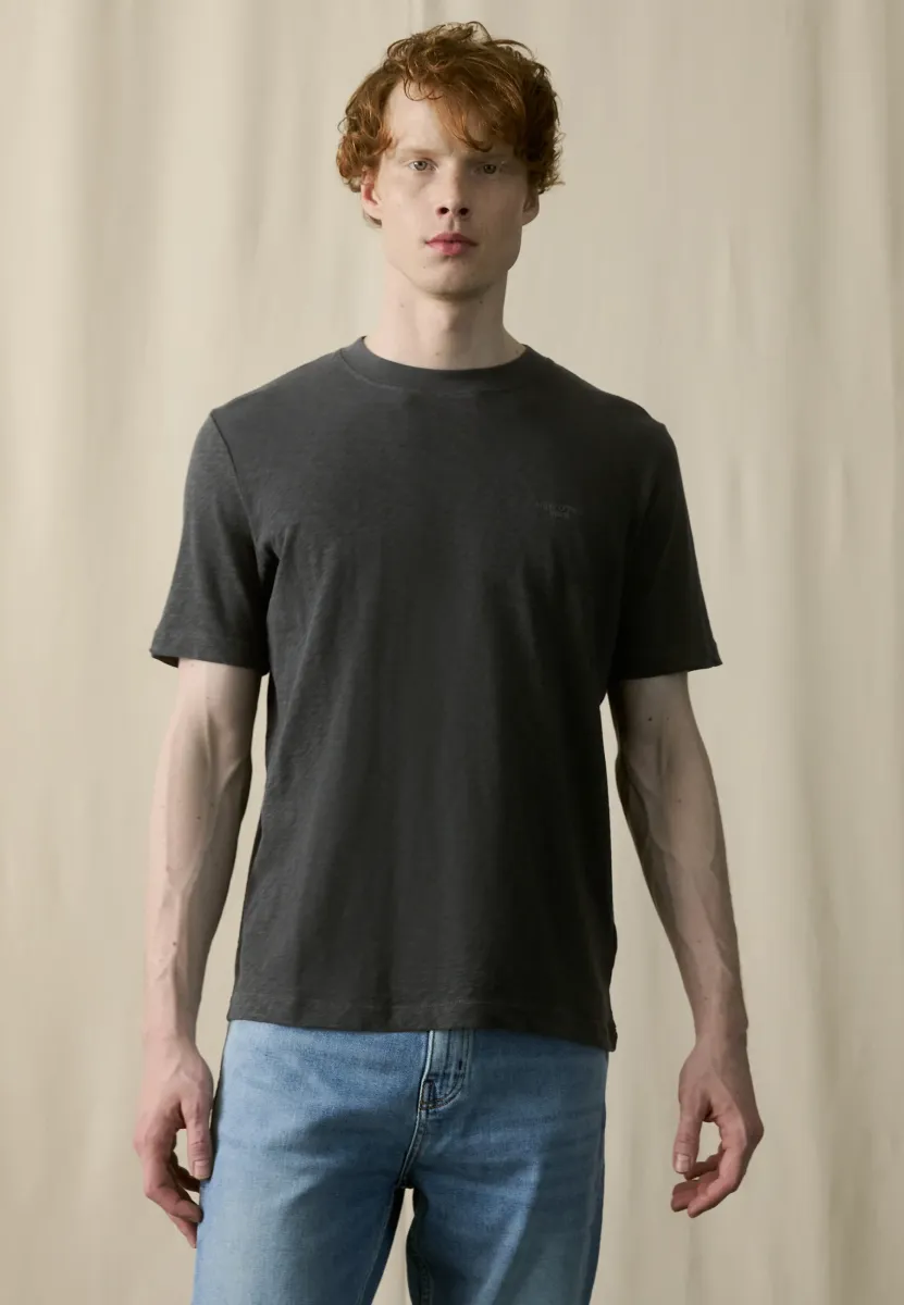 SHORT SLEEVE LOGO PRINT REGULAR FIT - T-Shirt basic - pewter grey