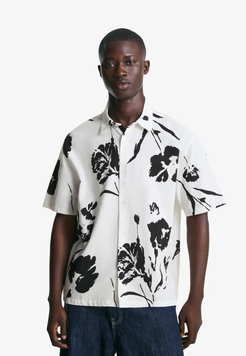 SHORT SLEEVE RUSTIC PRINT - Hemd - beige