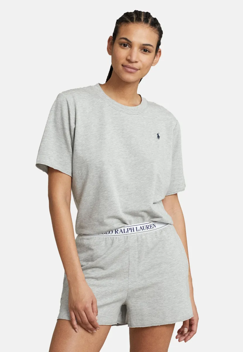 SHORT SLEEVE SET - Nachtwäsche Set - grau mel