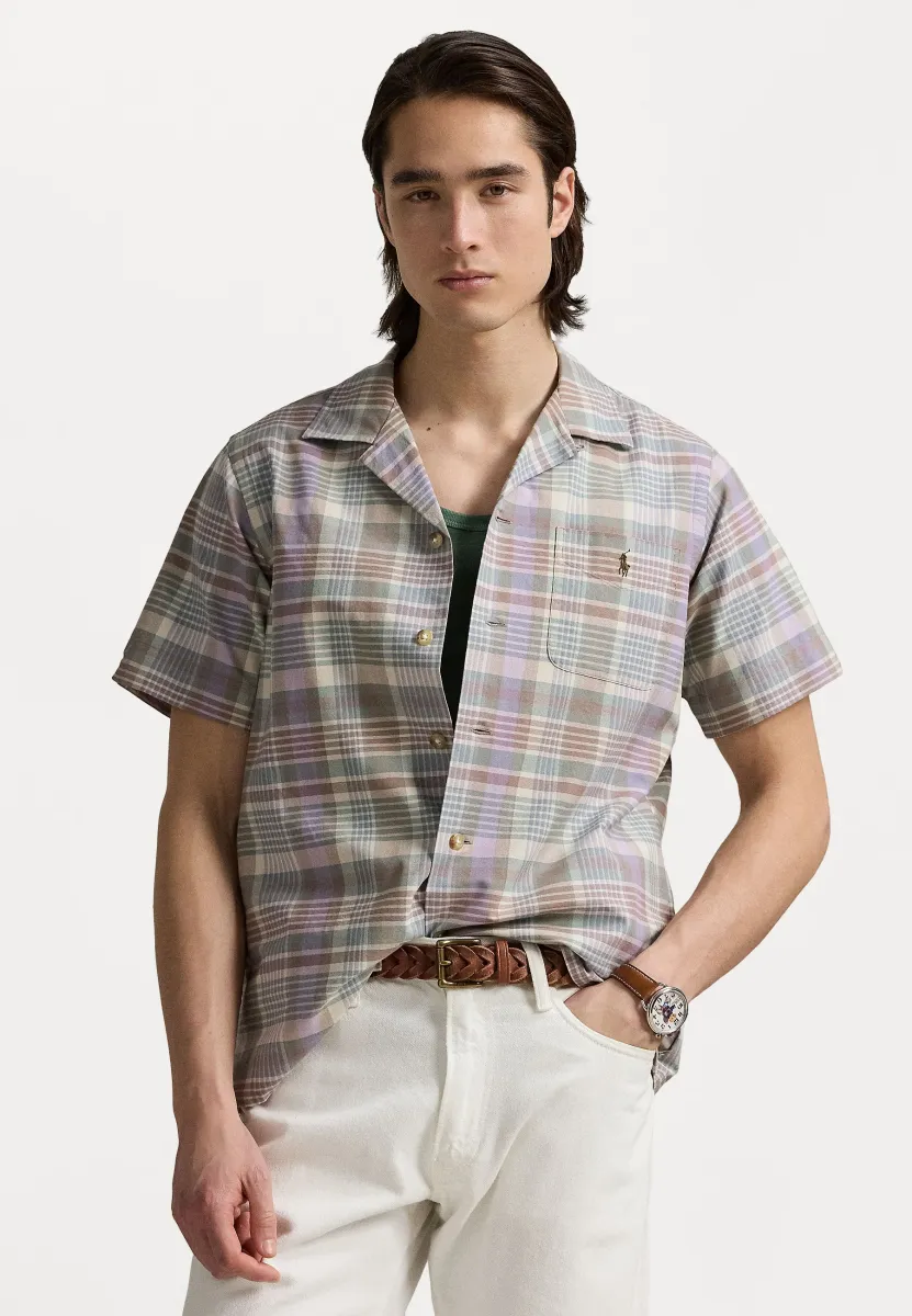 SHORT SLEEVE SHIRT - Hemd - khaki green multi