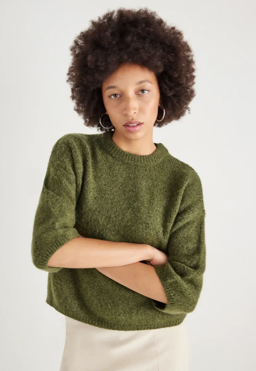 SHORT SLEEVE - Strickpullover - forest green