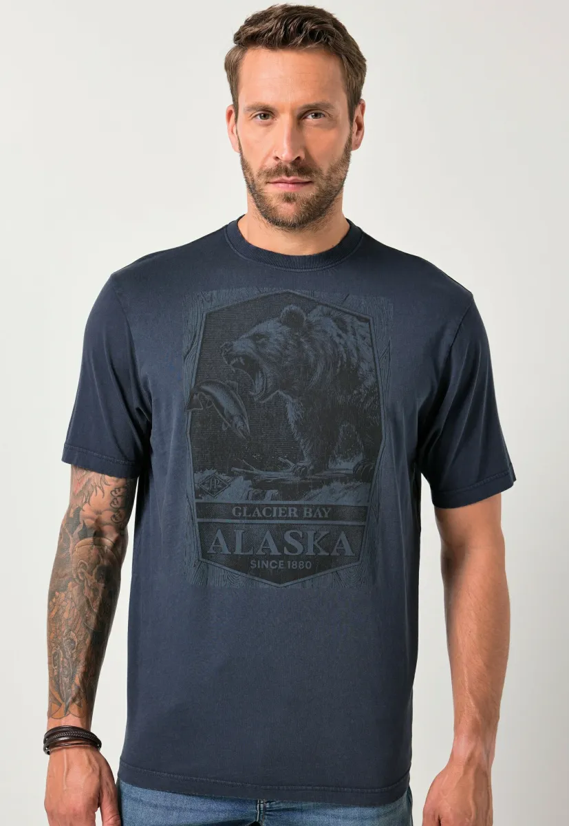 SHORT SLEEVE VINTAGE LOOK  - T-Shirt print - navy blue