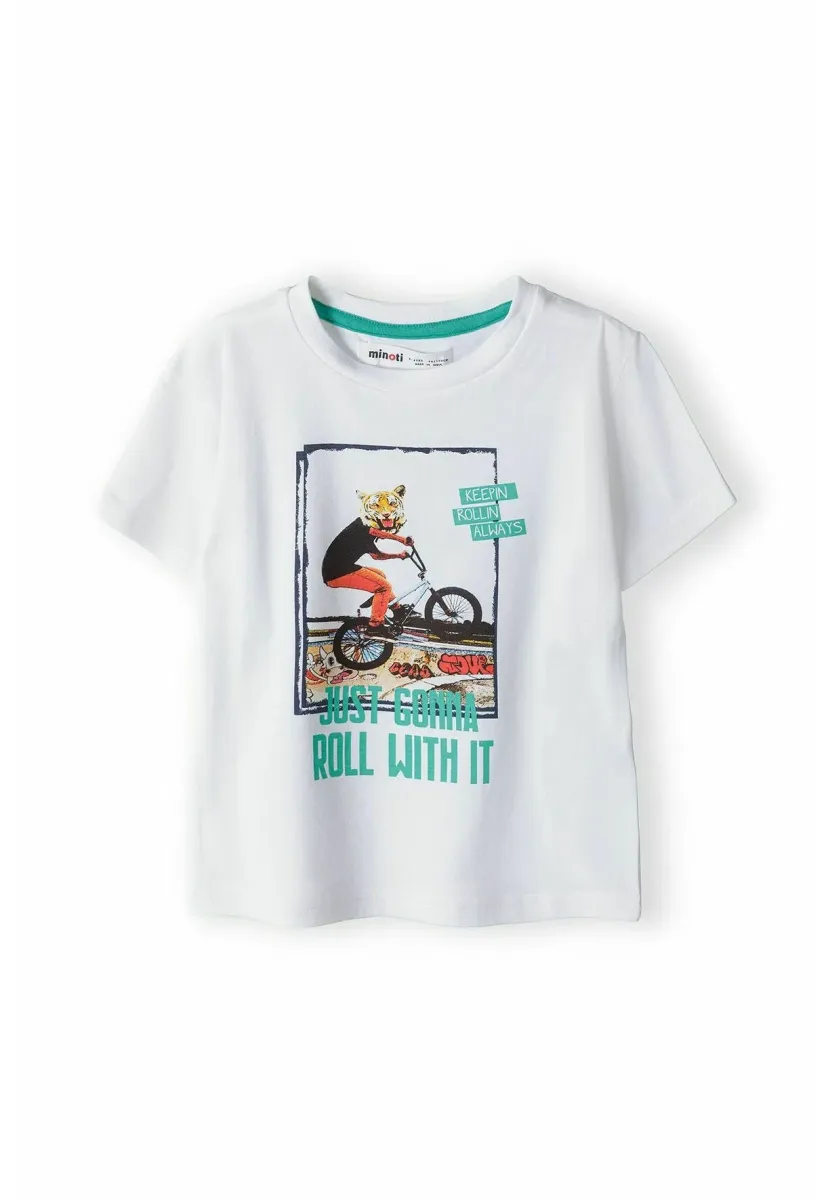 SHORT SLEEVE WITH PRINT - T-Shirt basic - white