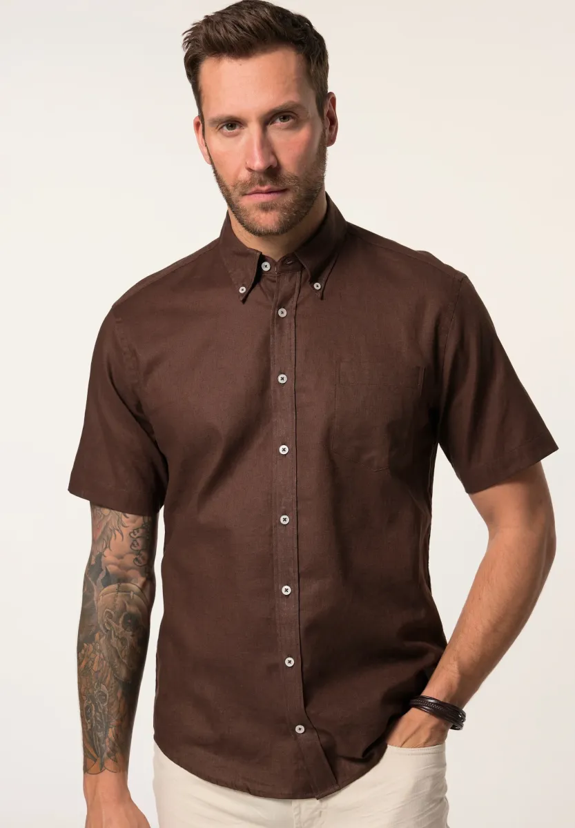 SHORT SLEEVES BUTTON-DOWN COLLAR MODERN FIT - Hemd - pine brown