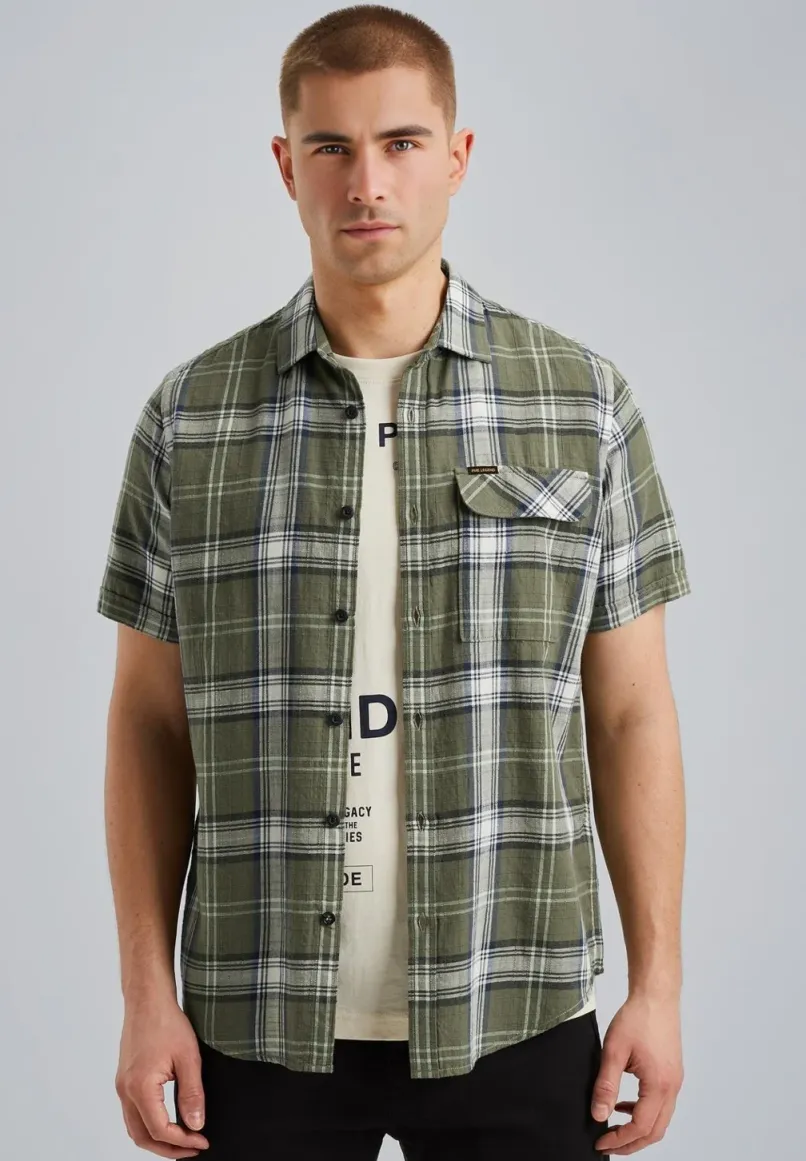 SHORT SLEEVES - Hemd - deep lichen green