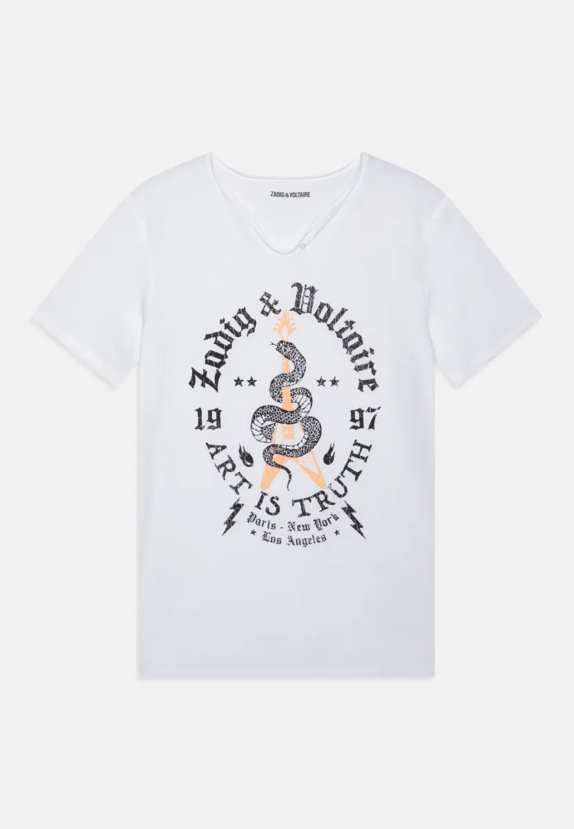 SHORT SLEEVES TEE UNISEX - T-Shirt print - white