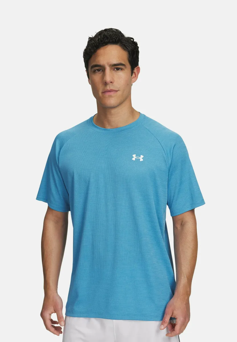 SHORT-SLEEVES UA TECH TEXTURED SS - T-Shirt basic - ether blue