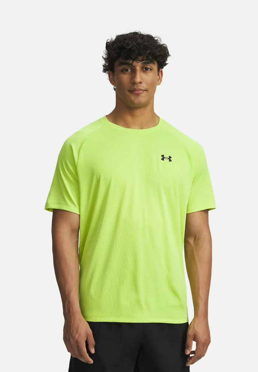 SHORT-SLEEVES UA TECH TEXTURED SS - T-Shirt basic - hyper green