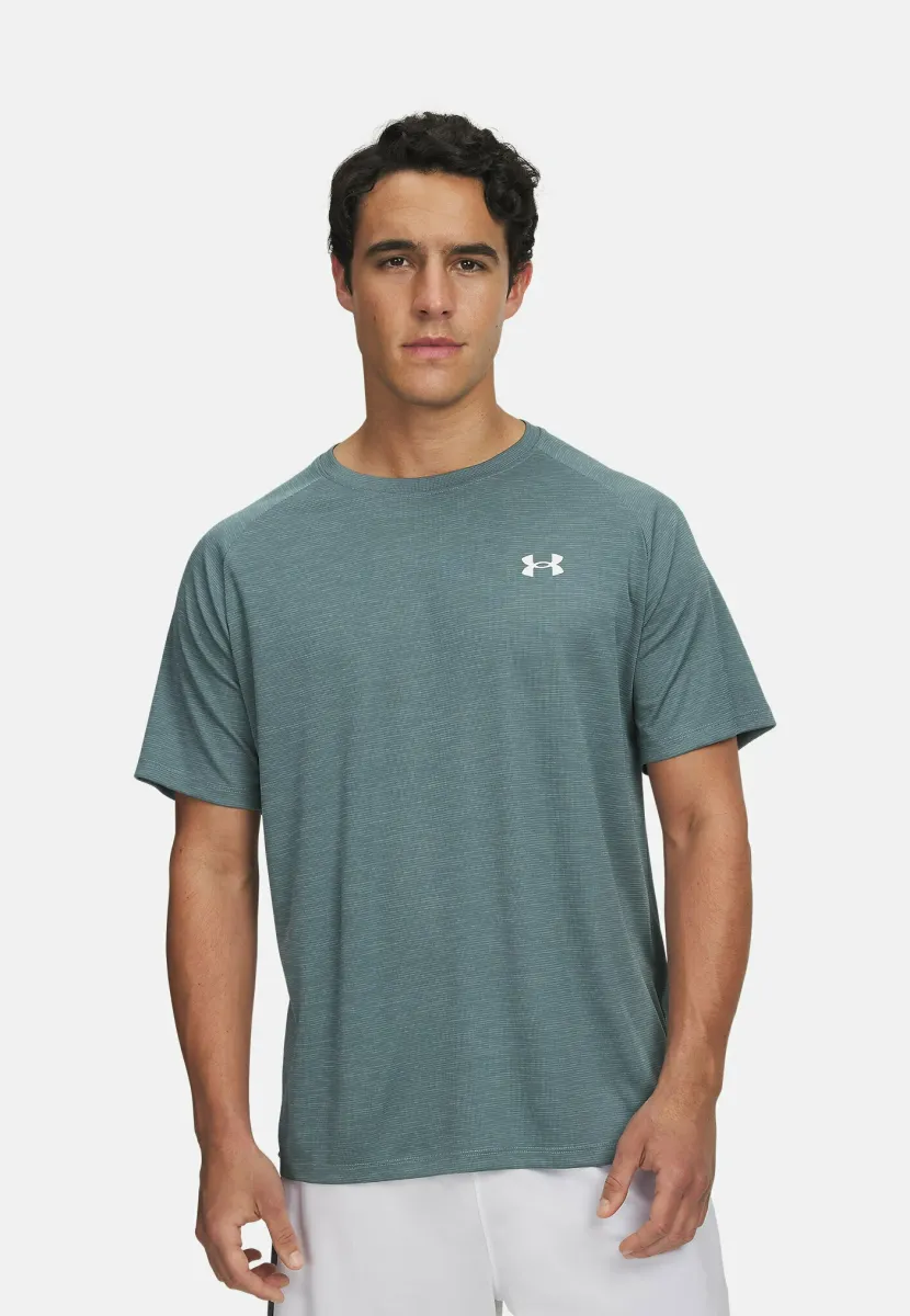 SHORT-SLEEVES UA TECH TEXTURED SS - T-Shirt basic - jasper blue