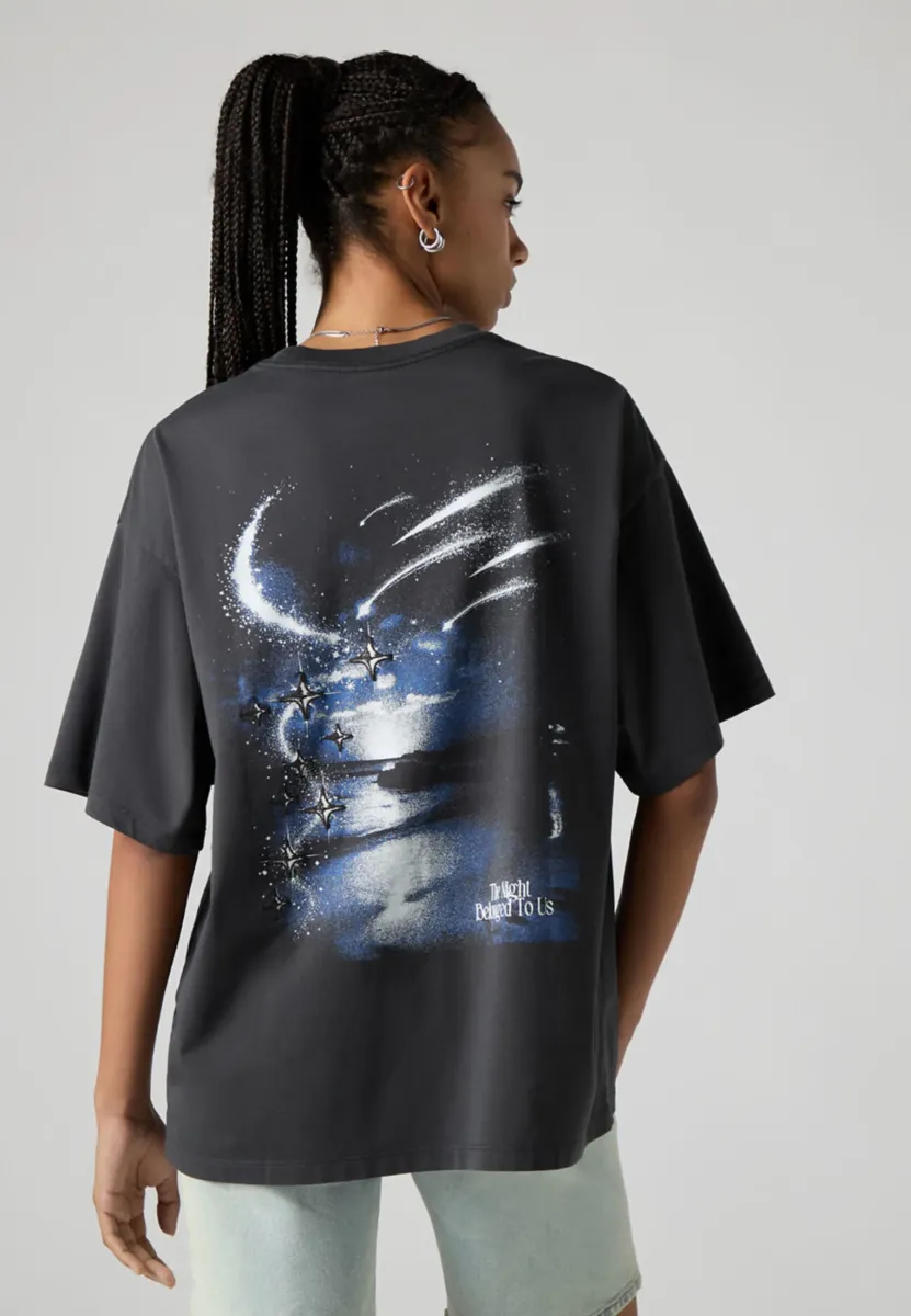 SHORT STACK TEE - T-Shirt print - the night belonged to us black body