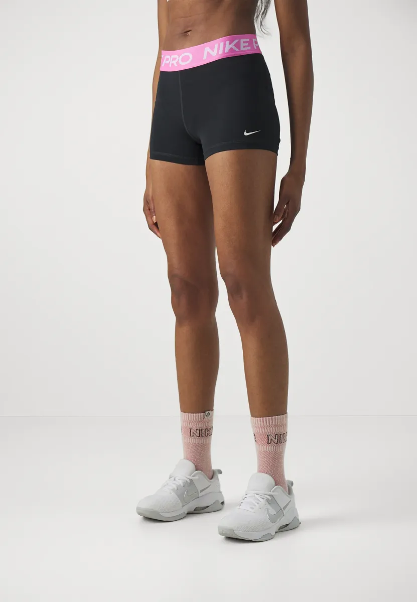 SHORT - Tights - black/playful pink/white