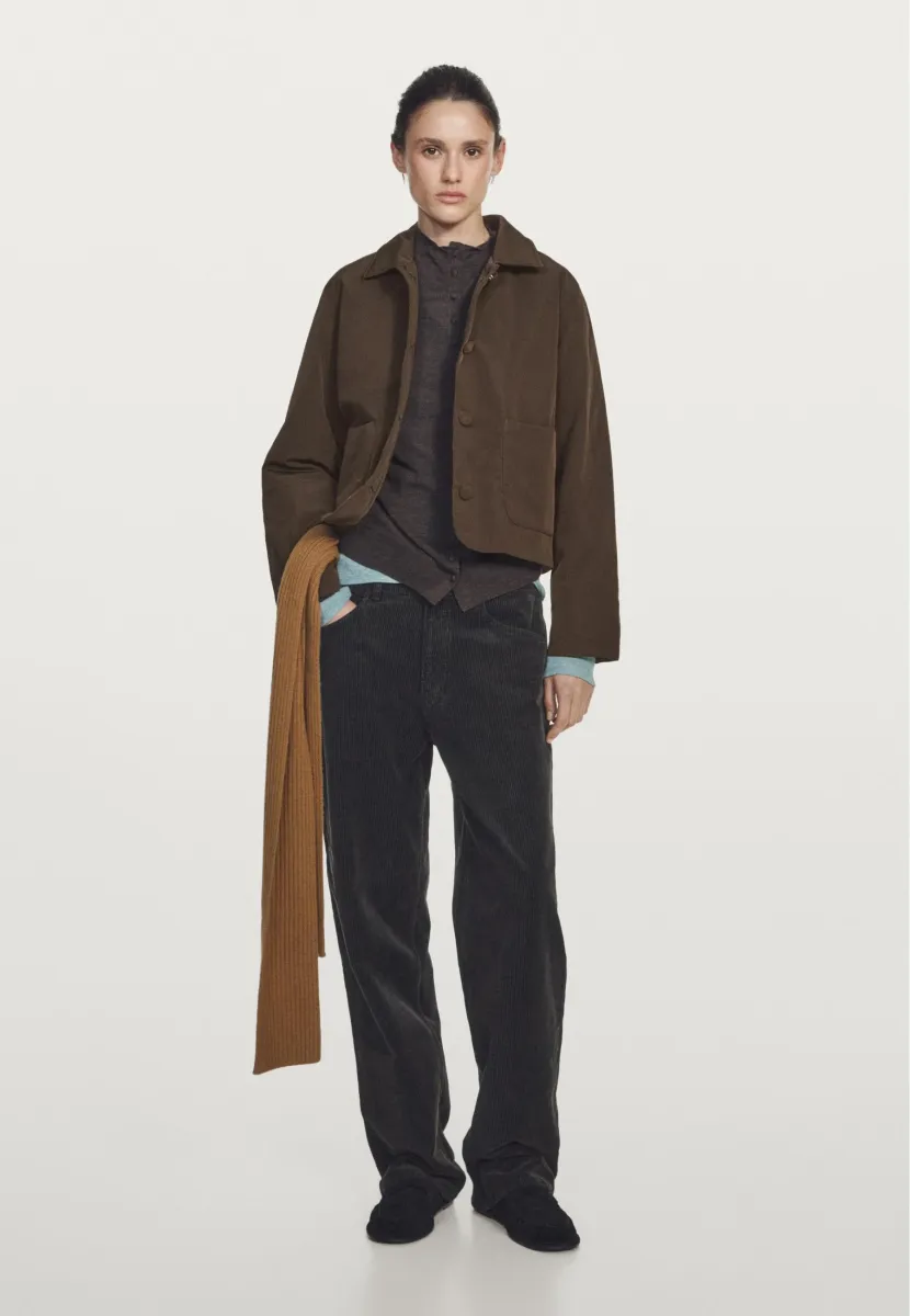 SHORT WATER-REPELLENT PUFFER - Übergangsjacke - dark brown