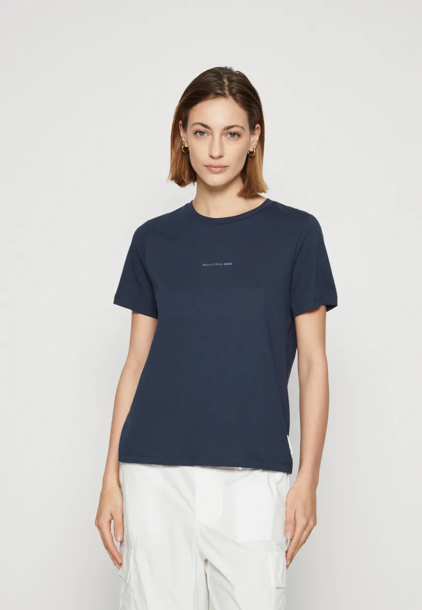 SHORTSLEEVE ROUNDNECK BASIC FIT WITH LOGO - T-Shirt basic - navy teal